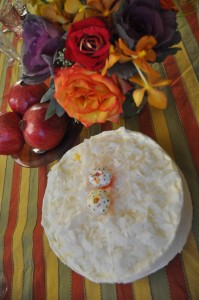 Image of cake and roses