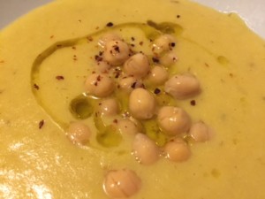 Turmeric garbanzo bean soup