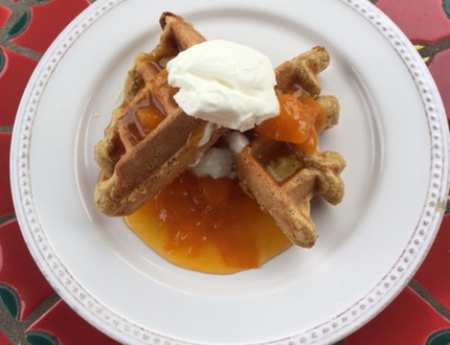 Barley Oat Waffles With Apricot Compote Recipe
