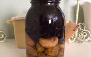 Jar of figs in extra virgin olive oil