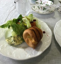 Gluten free popovers with a green salad