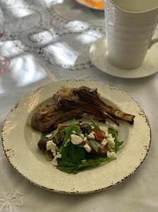 Grilled onion and sumac lamb chop recipe by Dorothy Calimeris from her 30-Minute Middle Eastern Cookbook.