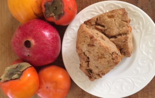 Image of persimmons and scones