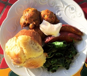 Dorothy Calimeris bakes Turkey Meatballs and Spinach